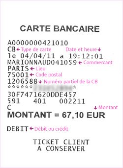 Ticket de CB